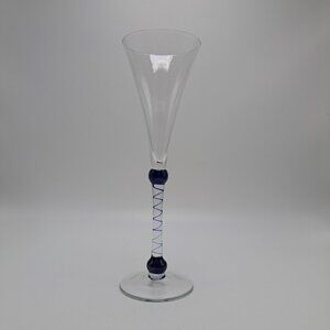 Martini & Rossi Asti Millennium 2000 Crystal Art Glass Champagne Flute